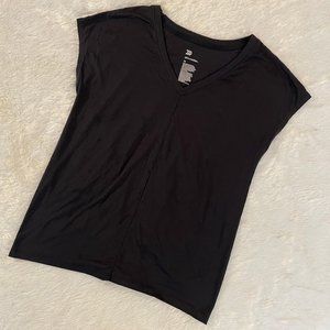 2075 All in Motion Women's Short Sleeve Tie Back V-Neck T-Shirt Black XS